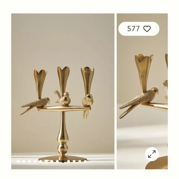Anthropologie Marizia Sparrow Candle Holder - Picture 2 of 6